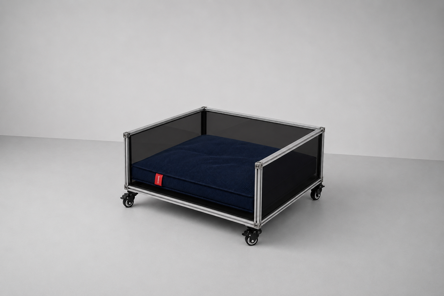 ALUMOLAB Alumo Pet Bed Frame in a minimalist interior
