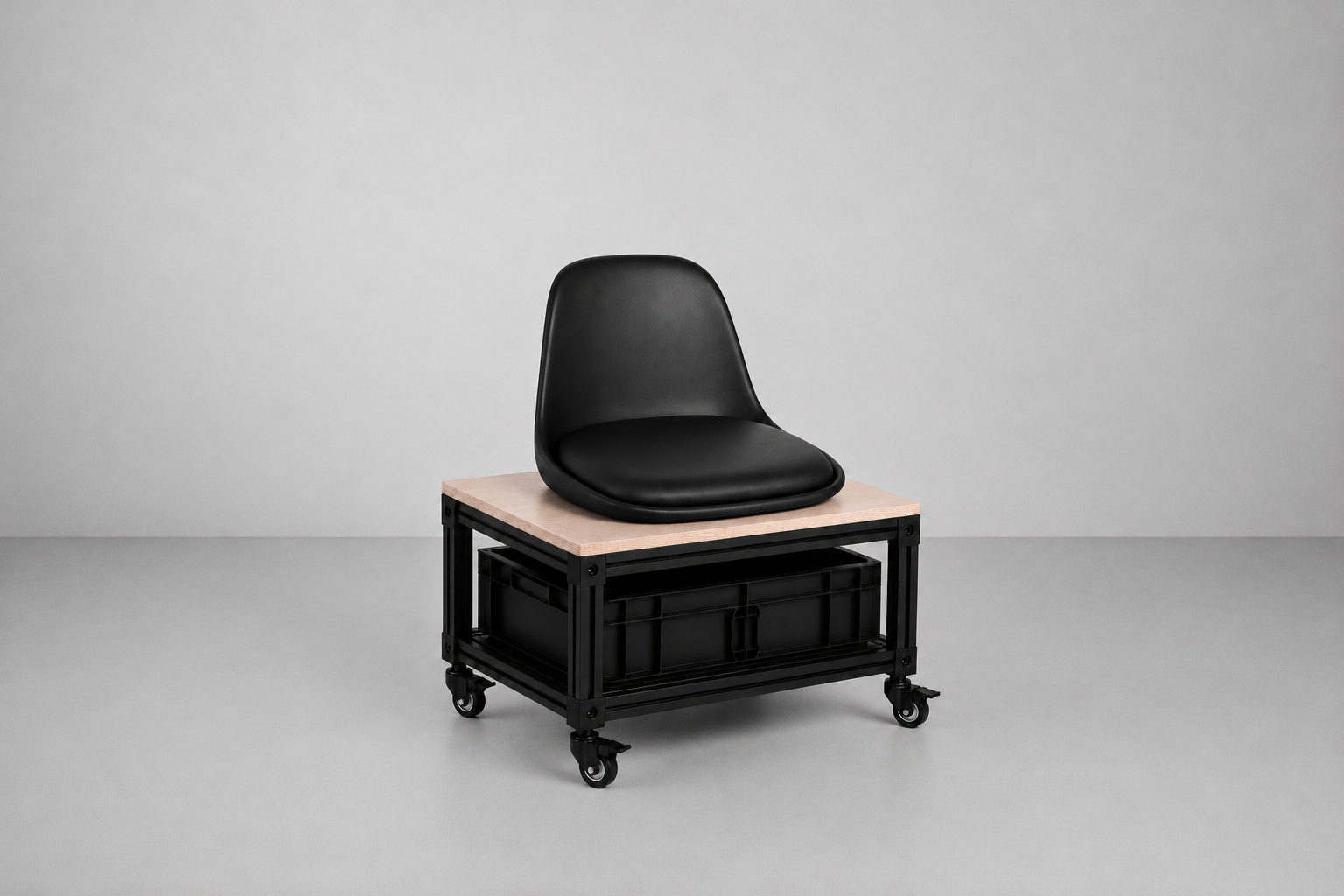 ALUMOLAB Alumo Rolling Storage Stool