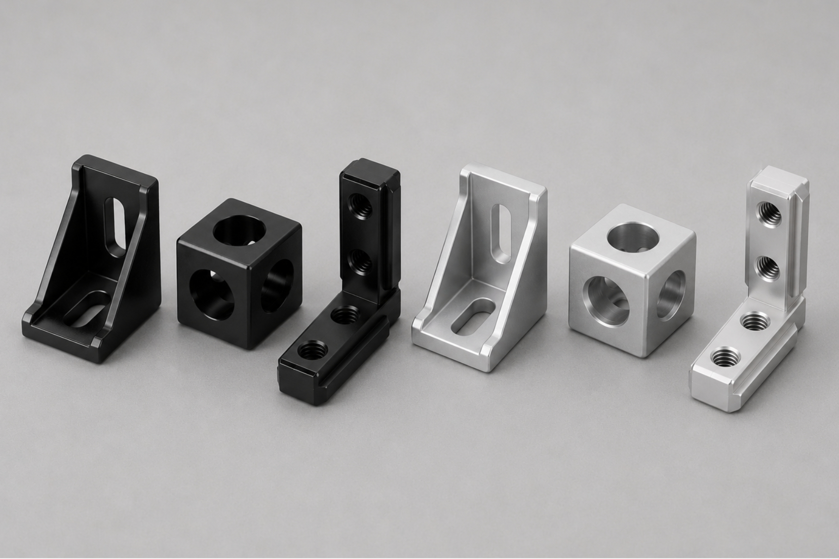 Modular aluminium connectors and brackets